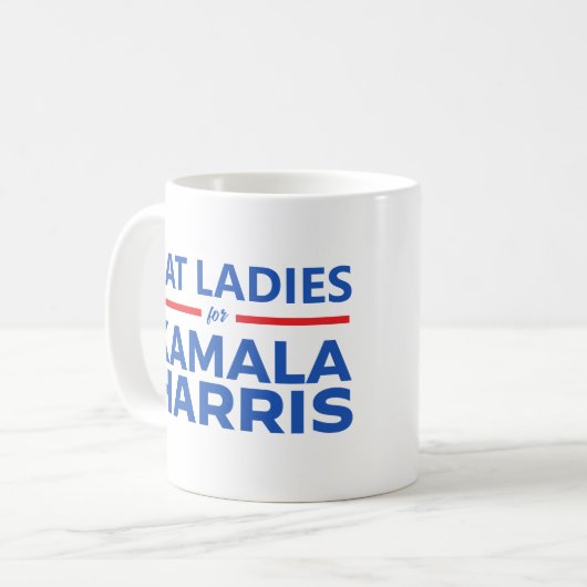 Mug Dames de chat pour Kamala Harris (Devant gauche)