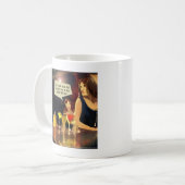 Mug Dames drôles soirée avec T-rex Comic (Devant gauche)