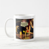 Mug Dames drôles soirée avec T-rex Comic (Gauche)
