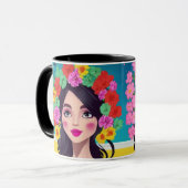 Mug Dames en fleur de café (Devant gauche)