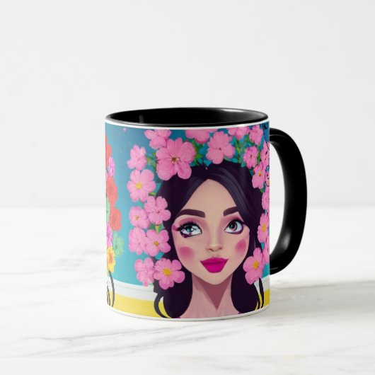 Mug Dames en fleur de café (Devant droit)