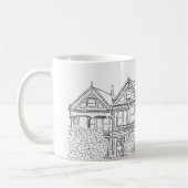 Mug Dames peintes en noir et blanc San Francisco (Gauche)