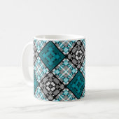 Mug Damier à carreaux seamless abstrait géométrique de (Devant gauche)