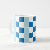 Mug Damier bleu blanc (Devant gauche)