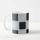 Mug Damier Cool Black et White Navy Blue (Gauche)