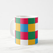 Mug Damier de fête coloré (Devant gauche)