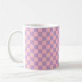 Mug Damier lilas et rose (Gauche)