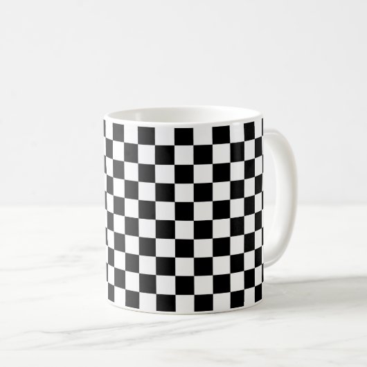 Mug Damier noir classique (Devant droit)