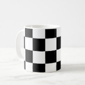 Mug Damier noir et blanc (Devant gauche)