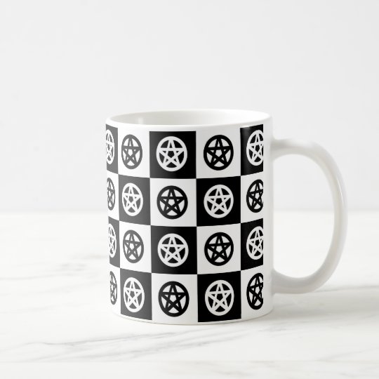 Mug Damier païen de pentagramme