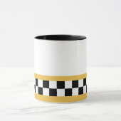 Mug damier rayé jaune moutarde (Centre)
