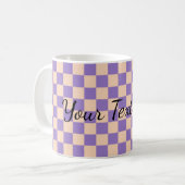 Mug Damier Rétro Mignon Lilas (Devant gauche)