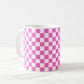 Mug Damier rose visuel classique  (Devant gauche)