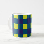 Mug Damier Vert Bleu Marine (Devant gauche)