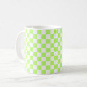 Mug Damier vert citron visuel classique (Devant gauche)