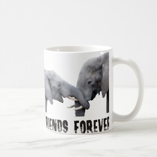 Mug D'amis étreindre d'éléphants pour (Droite)
