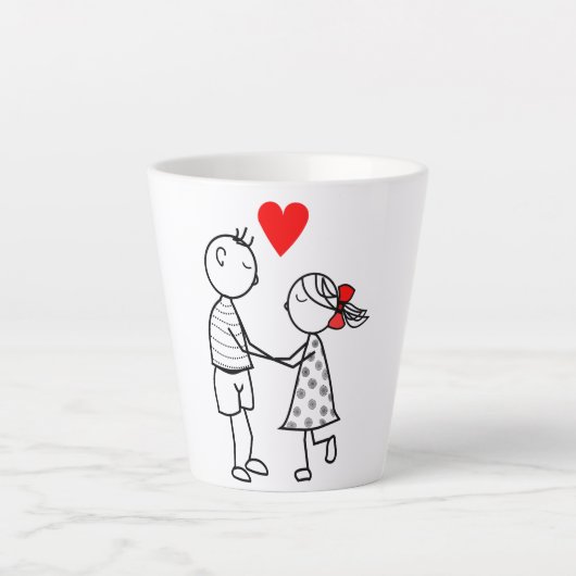 Mug d'amour avec mignon couple (Devant)