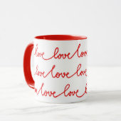 Mug d'amour blanc rouge (Devant gauche)
