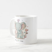 Mug d'amour éléphant personnalisé (Devant gauche)