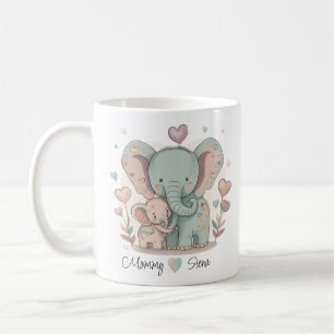 Mug d'amour éléphant personnalisé