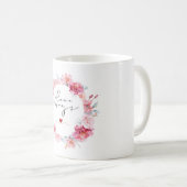 Mug d'amour floral - "Aimez toujours" dans Pastel (Devant droit)