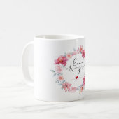 Mug d'amour floral - "Aimez toujours" dans Pastel (Devant gauche)