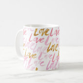 Mug d'amour rose et or (Devant gauche)