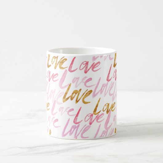 Mug d'amour rose et or (Centre)