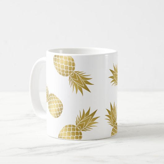 Mug d'ananas d'or de Faux (Devant gauche)