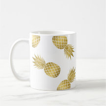 Mug d'ananas d'or de Faux