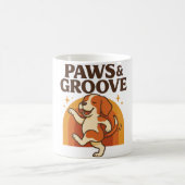 Mug  Dancing Dog Retro Cute Illustration (Centre)