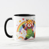 Mug Dancing Kawaii Animal with Rainbow (Gauche)