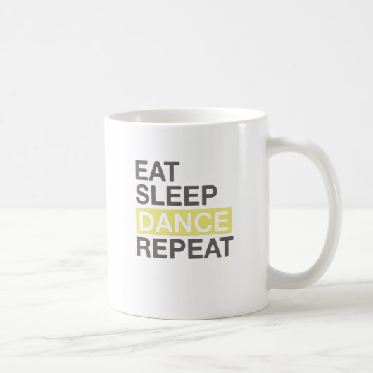 Mug Dancing Lover pour Dancer Manger Dormir Danse Répé (Droite)