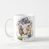 Mug Dancing Mice Fête Horaire Bannière Confetti & Ball (Gauche)