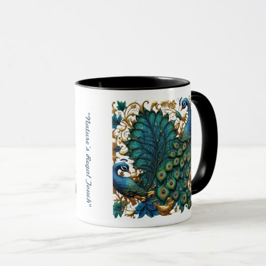Mug "Dancing Peacock Elegance" (Devant droit)