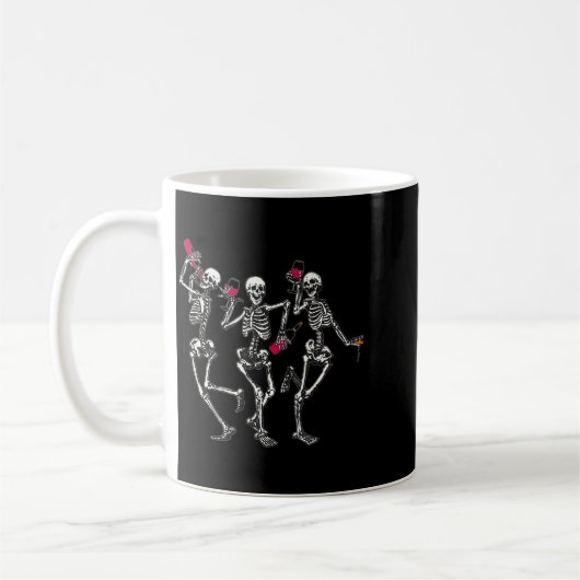 Mug Dancing Skeletons Drinking Wine Lover Funny Hallow (Gauche)