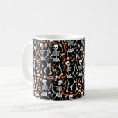 Mug Dancing Skeletons Halloween ou Jour des Morts (Devant gauche)