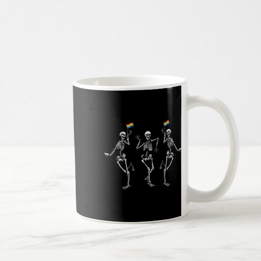 Mug Dancing Skeletons Rainbow Pride Célébration (Droite)