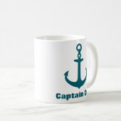 Mug d'Ancres nautiques personnalisées avec nom per (Devant droit)