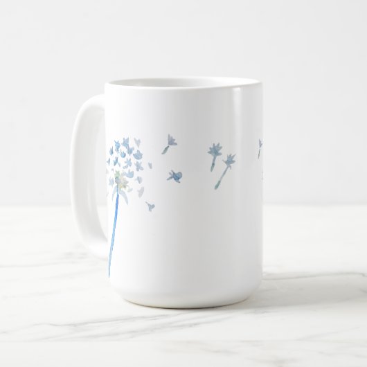 Mug Dandelion aquarelle (Devant gauche)