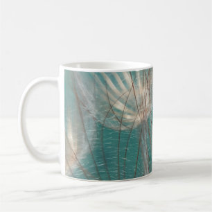 Mug Dandelion blanc en gros plan photographie