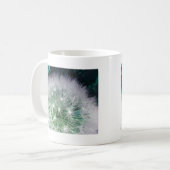 Mug Dandelion cool vert et blanc avec gouttes d'eau (Devant gauche)