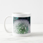 Mug Dandelion cool vert et blanc avec gouttes d'eau (Gauche)