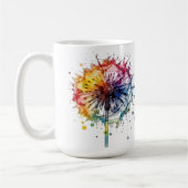 Mug Dandelion d'aquarelle vive (Gauche)