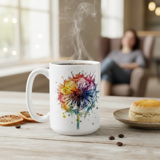 Mug Dandelion d'aquarelle vive
