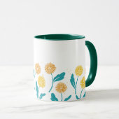 Mug Dandelion de printemps Fleurs et design Feuille (Devant droit)