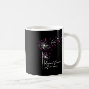 Mug Dandelion Faith Hope Love Cancer du sein Sensibili