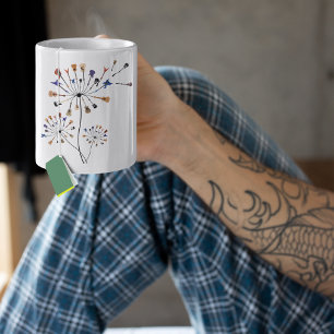 Mug Dandelion Fleurs Musique Lover Cadeau Pour Guitari