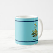 Mug Dandelion Sur Bleu (Devant droit)