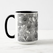 Mug Dandelions, noir et blanc (Gauche)